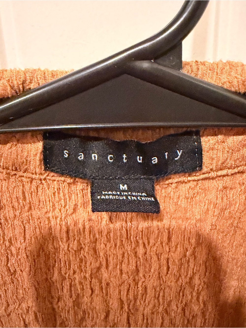 Sanctuary Textured Button-Front Top in Rust - Picture 3 of 7